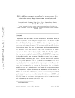 Multi-fidelity surrogate modeling for temperature field prediction using
  deep convolution neural network