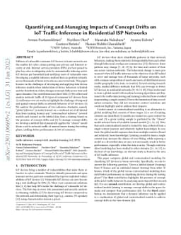 Quantifying and Managing Impacts of Concept Drifts on IoT Traffic
  Inference in Residential ISP Networks