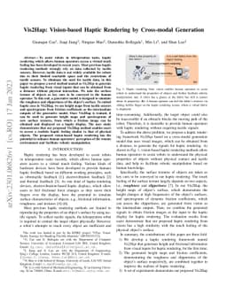 Vis2Hap: Vision-based Haptic Rendering by Cross-modal Generation