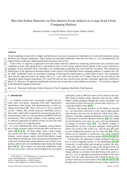 Run-time Failure Detection via Non-intrusive Event Analysis in a
  Large-Scale Cloud Computing Platform