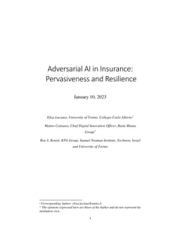 Adversarial AI in Insurance: Pervasiveness and Resilience