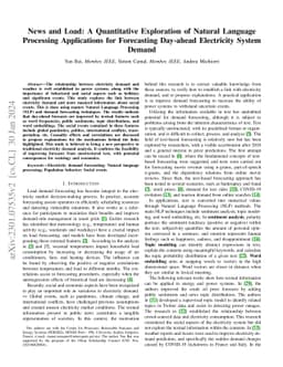 News and Load: A Quantitative Exploration of Natural Language Processing
  Applications for Forecasting Day-ahead Electricity System Demand