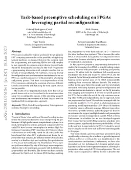Task-based preemptive scheduling on FPGAs leveraging partial
  reconfiguration