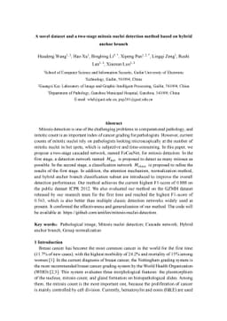 A novel dataset and a two-stage mitosis nuclei detection method based on
  hybrid anchor branch