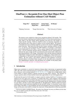 OnePose++: Keypoint-Free One-Shot Object Pose Estimation without CAD
  Models