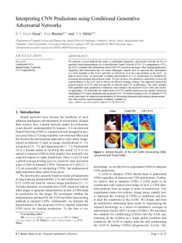 Interpreting CNN Predictions using Conditional Generative Adversarial
  Networks