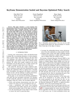Keyframe Demonstration Seeded and Bayesian Optimized Policy Search