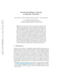 On the Foundations of Cycles in Bayesian Networks
