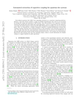Automated extraction of capacitive coupling for quantum dot systems