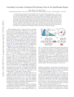 Controlling Uncertainty of Empirical First-Passage Times in the
  Small-Sample Regime