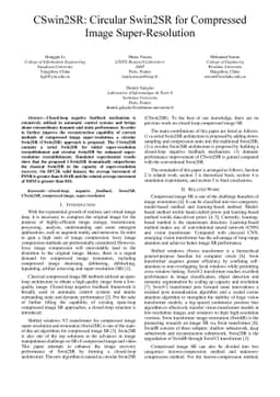 CSwin2SR: Circular Swin2SR for Compressed Image Super-Resolution