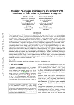 Impact of PCA-based preprocessing and different CNN structures on
  deformable registration of sonograms