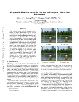 A Large-scale Film Style Dataset for Learning Multi-frequency Driven
  Film Enhancement