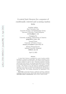 A central limit theorem for a sequence of conditionally centered and
  $α$-mixing random fields