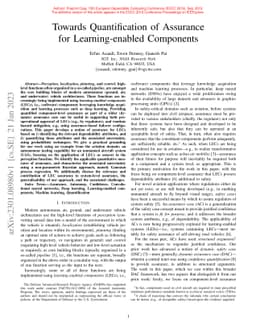 Towards Quantification of Assurance for Learning-enabled Components