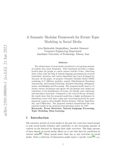 A Semantic Modular Framework for Events Topic Modeling in Social Media
