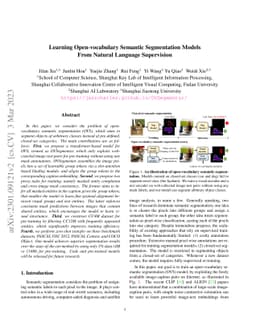 Learning Open-vocabulary Semantic Segmentation Models From Natural
  Language Supervision