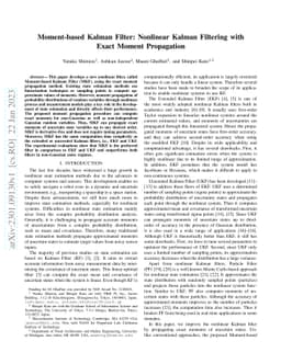 Moment-based Kalman Filter: Nonlinear Kalman Filtering with Exact Moment
  Propagation