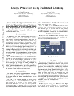 Energy Prediction using Federated Learning
