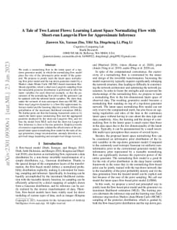 A Tale of Two Latent Flows: Learning Latent Space Normalizing Flow with
  Short-run Langevin Flow for Approximate Inference