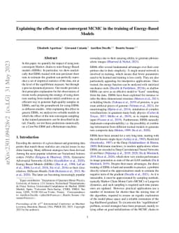 Explaining the effects of non-convergent sampling in the training of
  Energy-Based Models