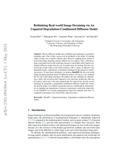 Rethinking Real-world Image Deraining via An Unpaired
  Degradation-Conditioned Diffusion Model