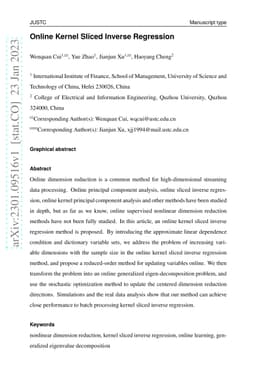 Online Kernel Sliced Inverse Regression