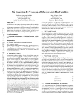 Rig Inversion by Training a Differentiable Rig Function