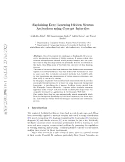 Explaining Deep Learning Hidden Neuron Activations using Concept
  Induction