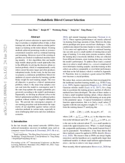 Probabilistic Bilevel Coreset Selection