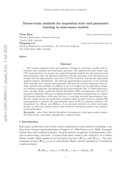 Tensor-train methods for sequential state and parameter learning in
  state-space models