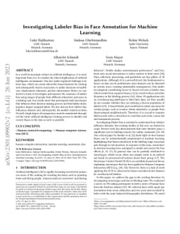 Investigating Labeler Bias in Face Annotation for Machine Learning