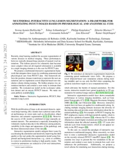 Multimodal Interactive Lung Lesion Segmentation: A Framework for
  Annotating PET/CT Images based on Physiological and Anatomical Cues