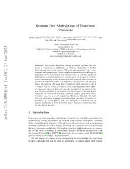 Quorum Tree Abstractions of Consensus Protocols