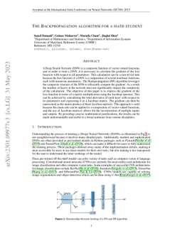 The Backpropagation algorithm for a math student