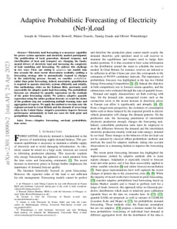 Adaptive Probabilistic Forecasting of Electricity (Net-)Load
