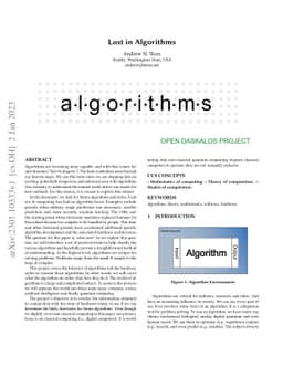 Lost in Algorithms