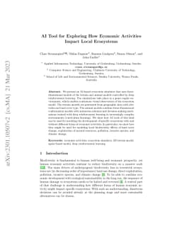 AI Tool for Exploring How Economic Activities Impact Local Ecosystems