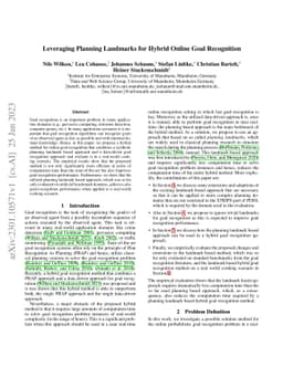Leveraging Planning Landmarks for Hybrid Online Goal Recognition
