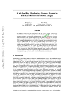 A Method For Eliminating Contour Errors In Self-Encoder Reconstructed
  Images