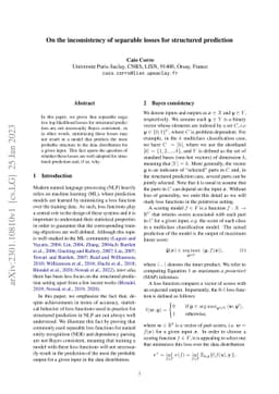 On the inconsistency of separable losses for structured prediction