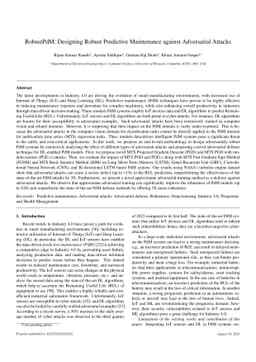 RobustPdM: Designing Robust Predictive Maintenance against Adversarial
  Attacks