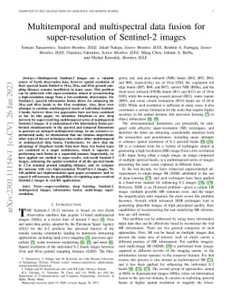 Multitemporal and multispectral data fusion for super-resolution of
  Sentinel-2 images