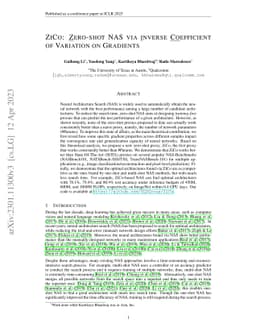 ZiCo: Zero-shot NAS via Inverse Coefficient of Variation on Gradients