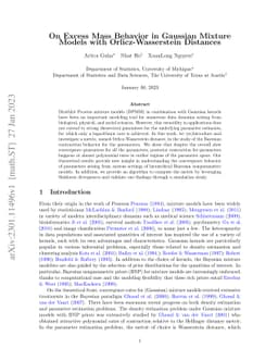 On Excess Mass Behavior in Gaussian Mixture Models with
  Orlicz-Wasserstein Distances