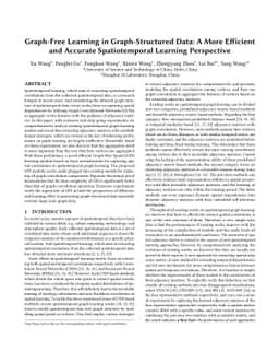 Graph-Free Learning in Graph-Structured Data: A More Efficient and
  Accurate Spatiotemporal Learning Perspective