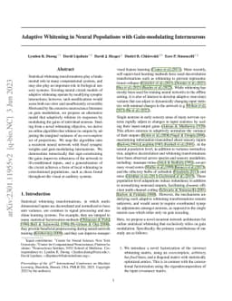 Adaptive whitening in neural populations with gain-modulating
  interneurons