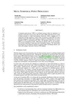 Meta Temporal Point Processes