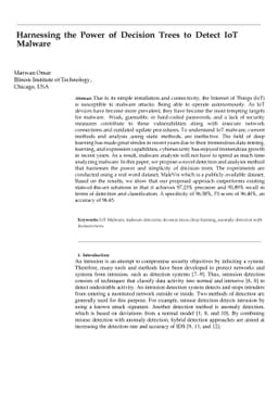 Harnessing the Power of Decision Trees to Detect IoT Malware