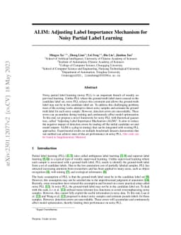 ALIM: Adjusting Label Importance Mechanism for Noisy Partial Label
  Learning